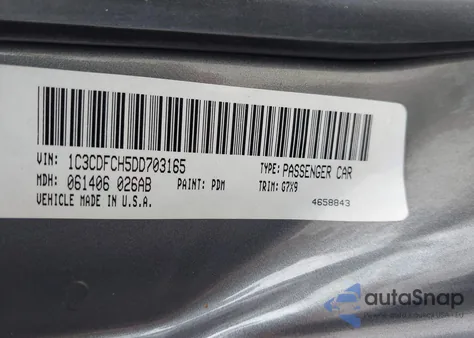 2013 Dodge Dart Limited from USA, damaged, VIN 1C3CDFCH5DD703165